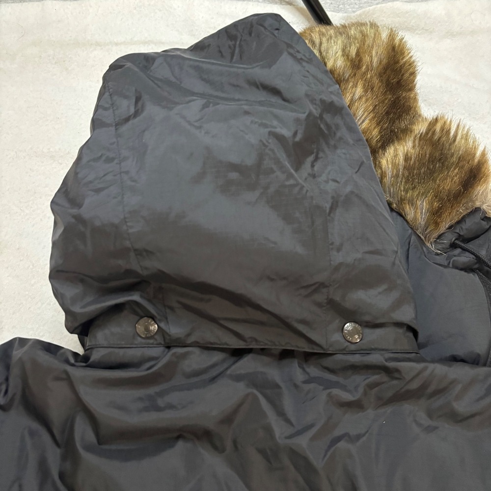 Polo Sport Ralph Lauren Mens XL Black Down Filled Ripstop Parka Faux Fur Hood - Picture 8 of 10